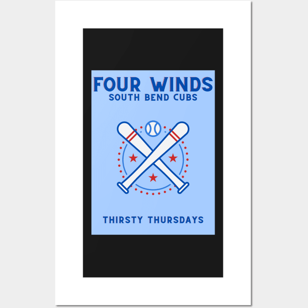 South Bend Cubs Thirsty Thursdays Wall Art by vickykuprewicz